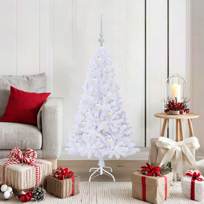 Artificial Christmas Tree White 120 cm PVC and Steel