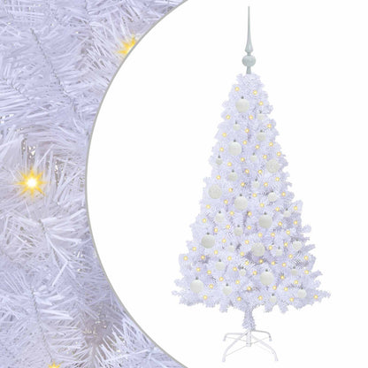 Artificial Christmas Tree White 120 cm PVC and Steel