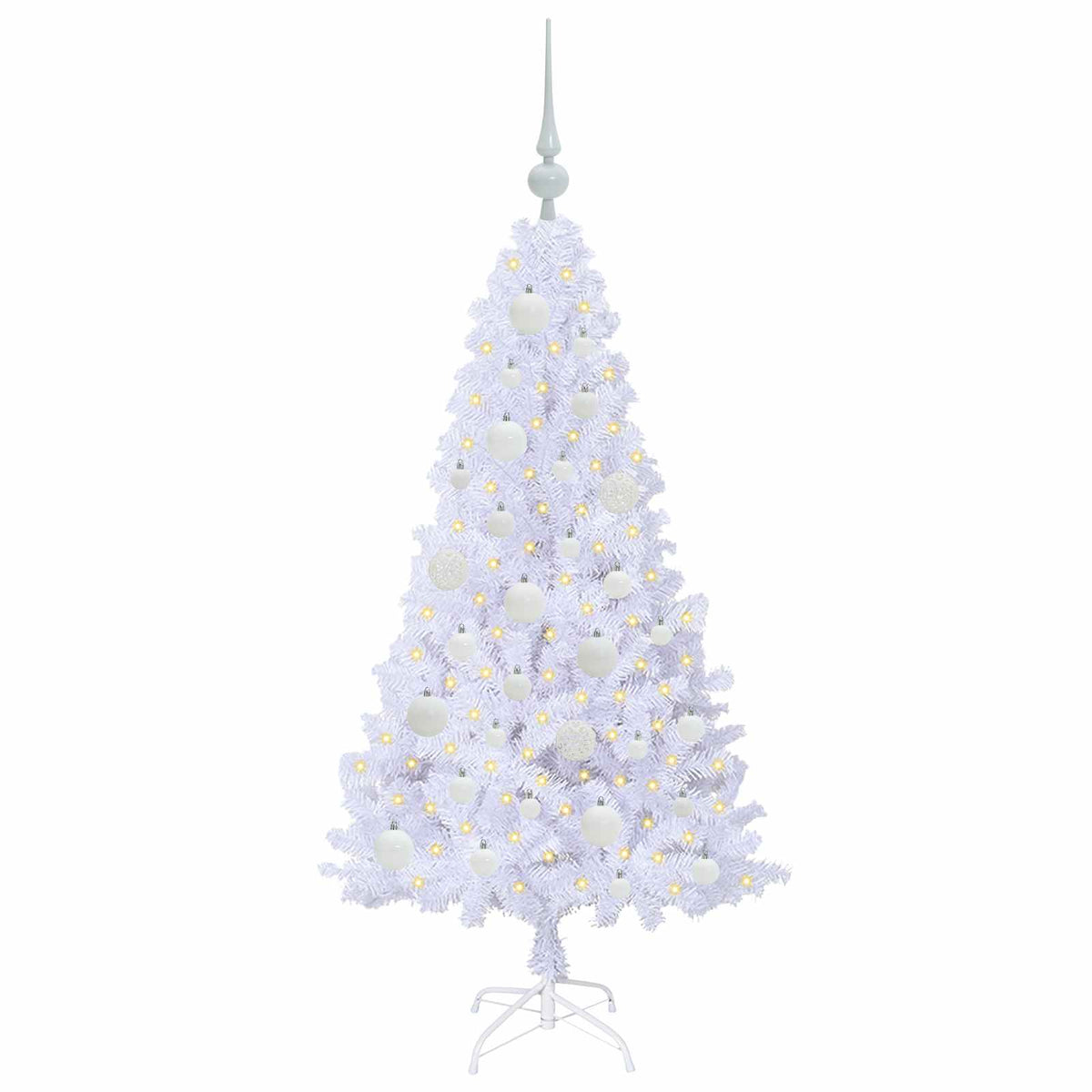 Artificial Christmas Tree White 120 cm PVC and Steel