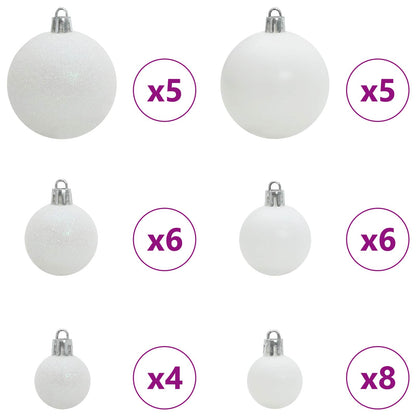 Artificial Christmas Tree White 120 cm PVC and Steel
