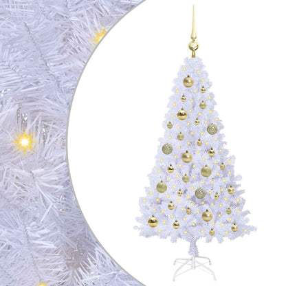 Artificial Christmas Tree White 120 cm PVC and Steel