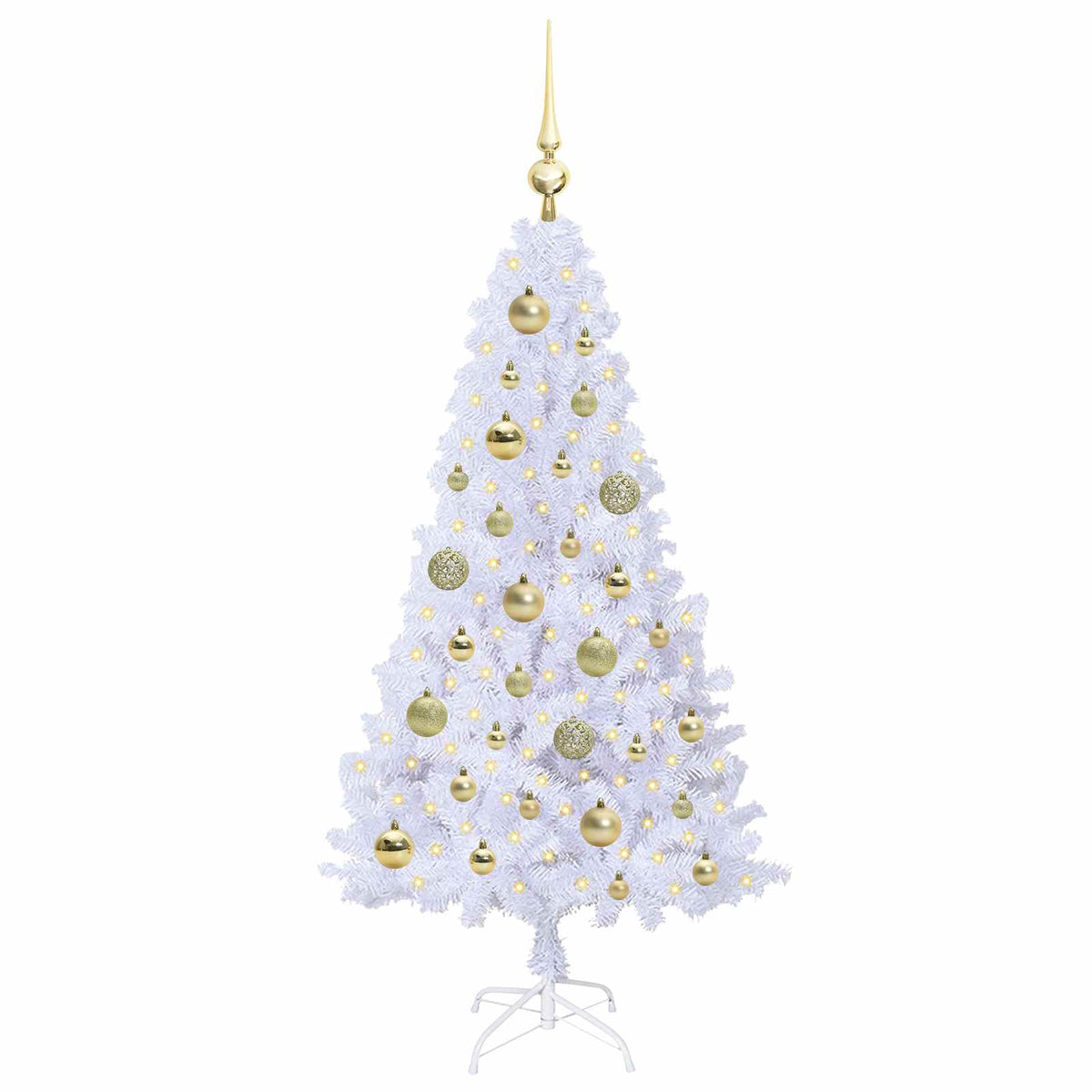 Artificial Christmas Tree White 120 cm PVC and Steel