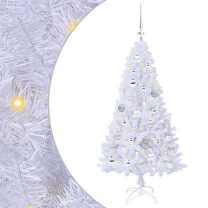Artificial Christmas Tree White 120 cm PVC and Steel