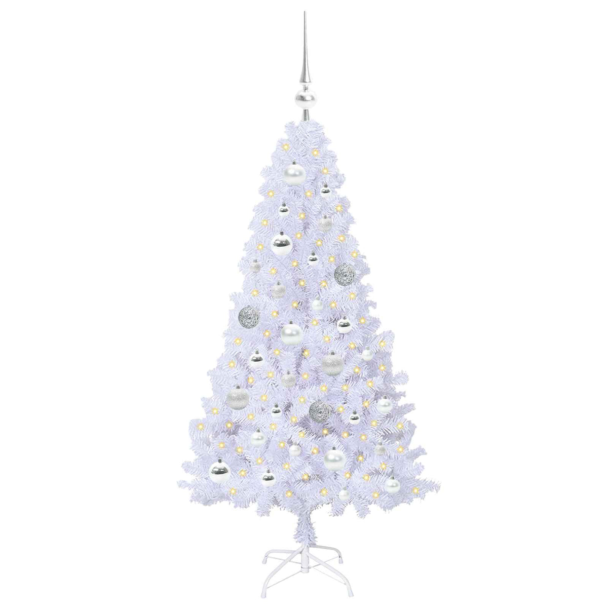 Artificial Christmas Tree White 120 cm PVC and Steel