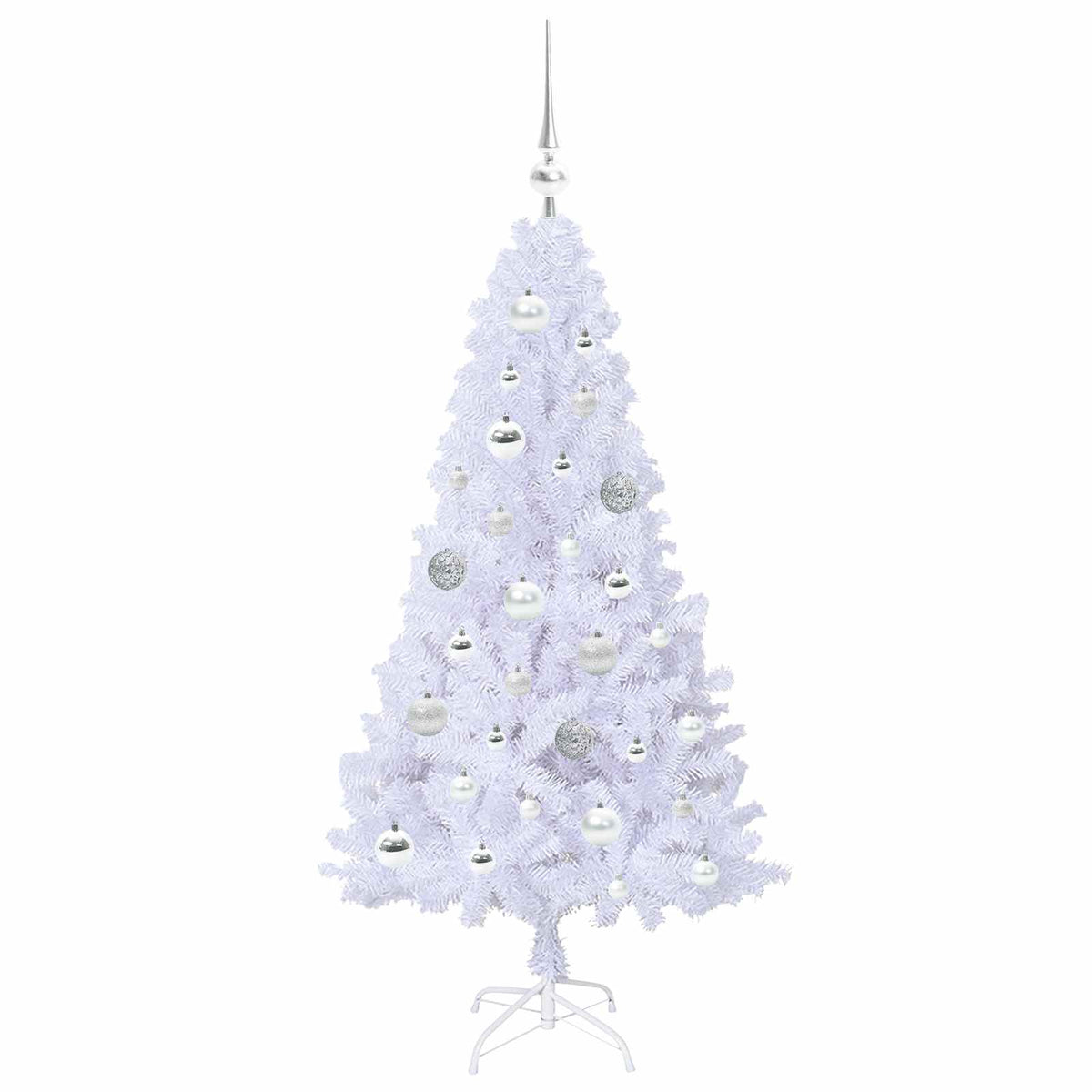 Artificial Christmas Tree White 120 cm PVC and Steel