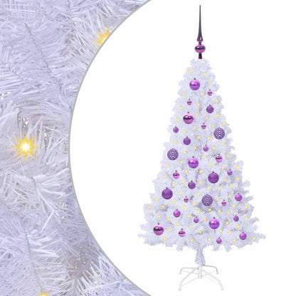 Artificial Christmas Tree White 120 cm PVC and Steel