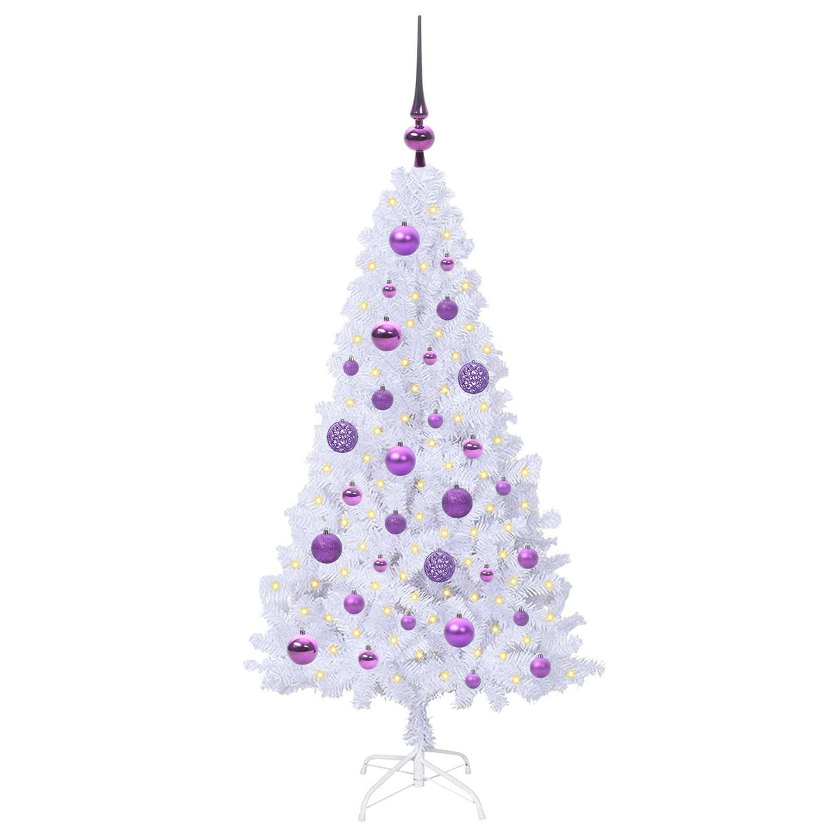 Artificial Christmas Tree White 120 cm PVC and Steel