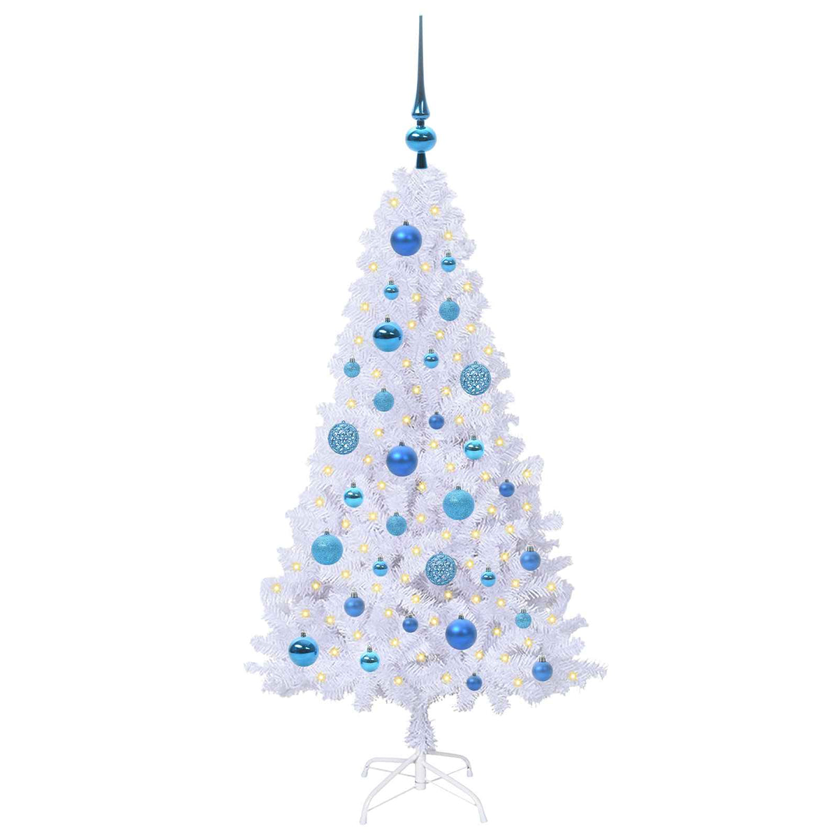 Artificial Christmas Tree White 120 cm PVC and Steel