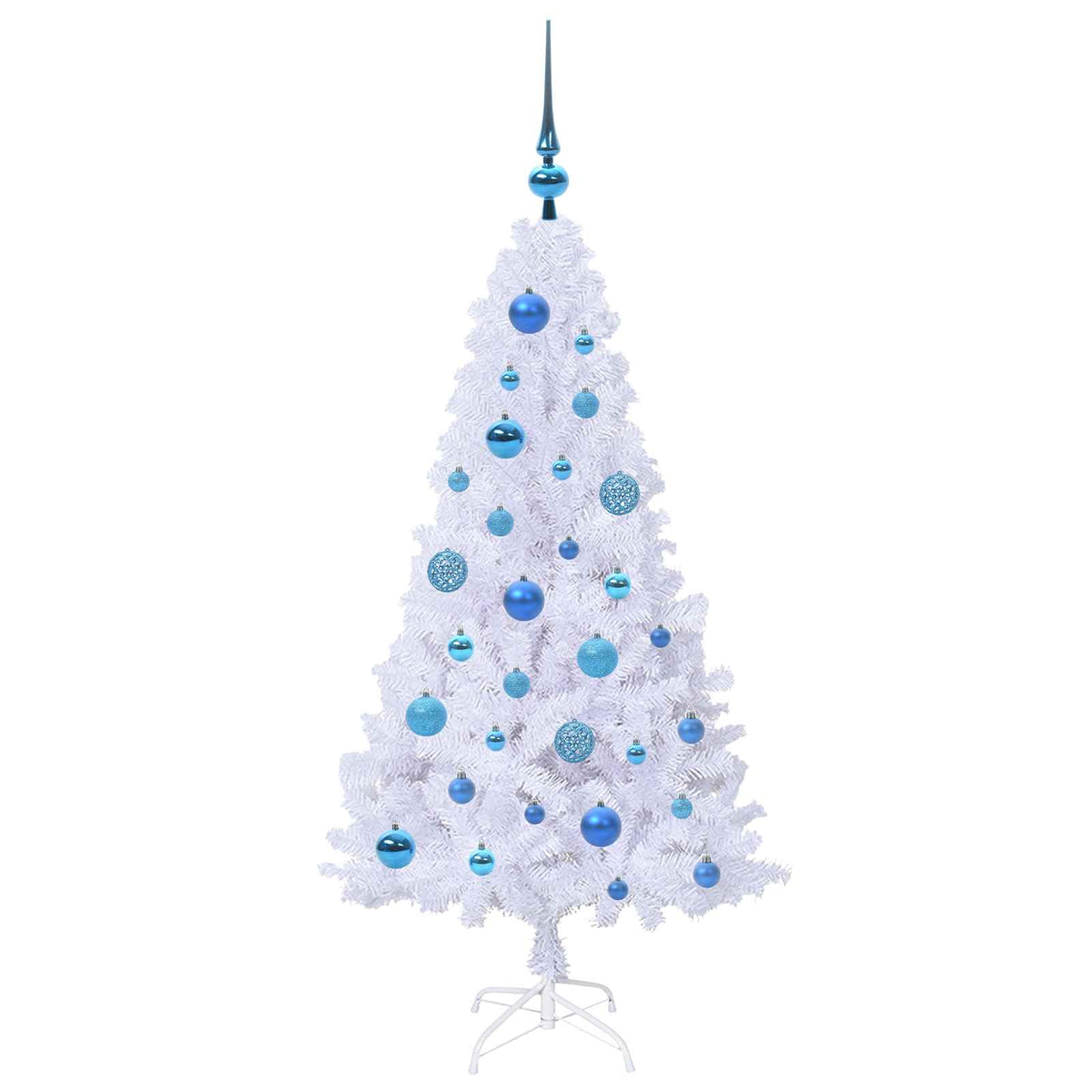 Artificial Christmas Tree White 120 cm PVC and Steel