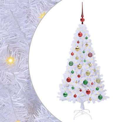 Artificial Christmas Tree White 120 cm PVC and Steel