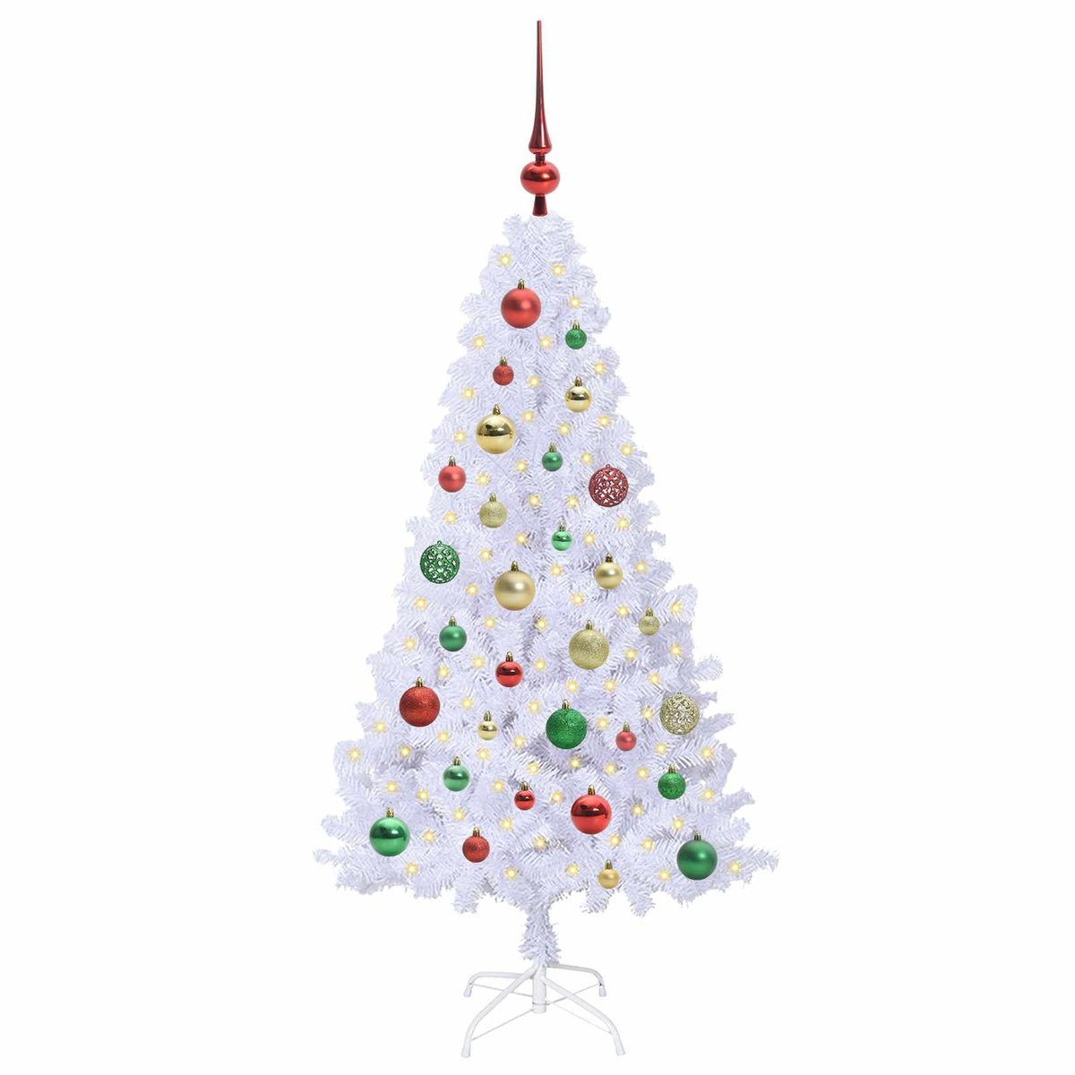 Artificial Christmas Tree White 120 cm PVC and Steel