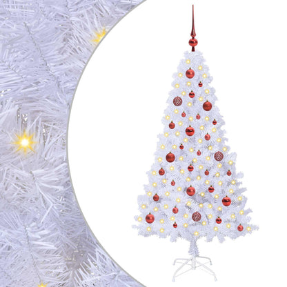 Artificial Christmas Tree White 150 cm PVC and Steel