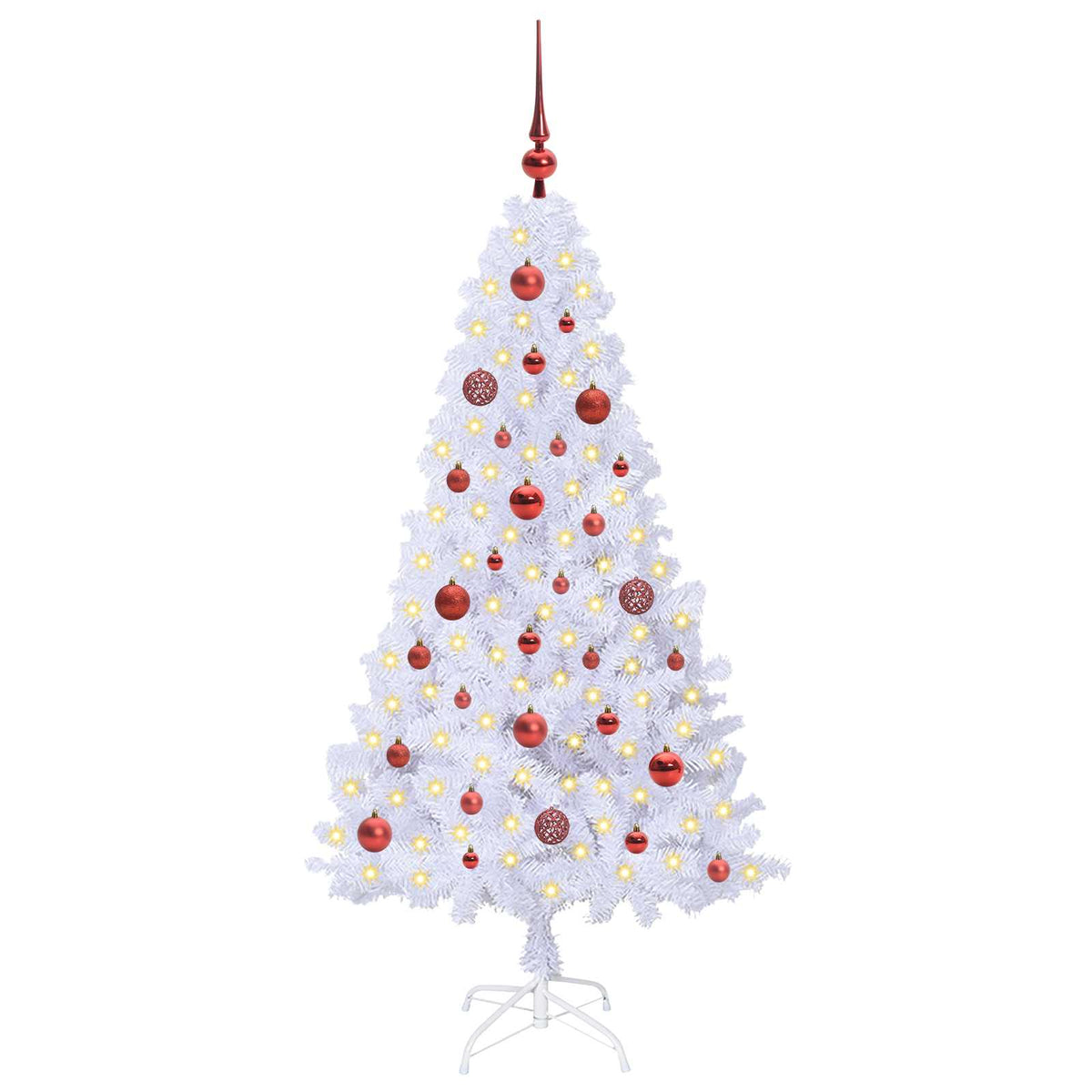 Artificial Christmas Tree White 150 cm PVC and Steel
