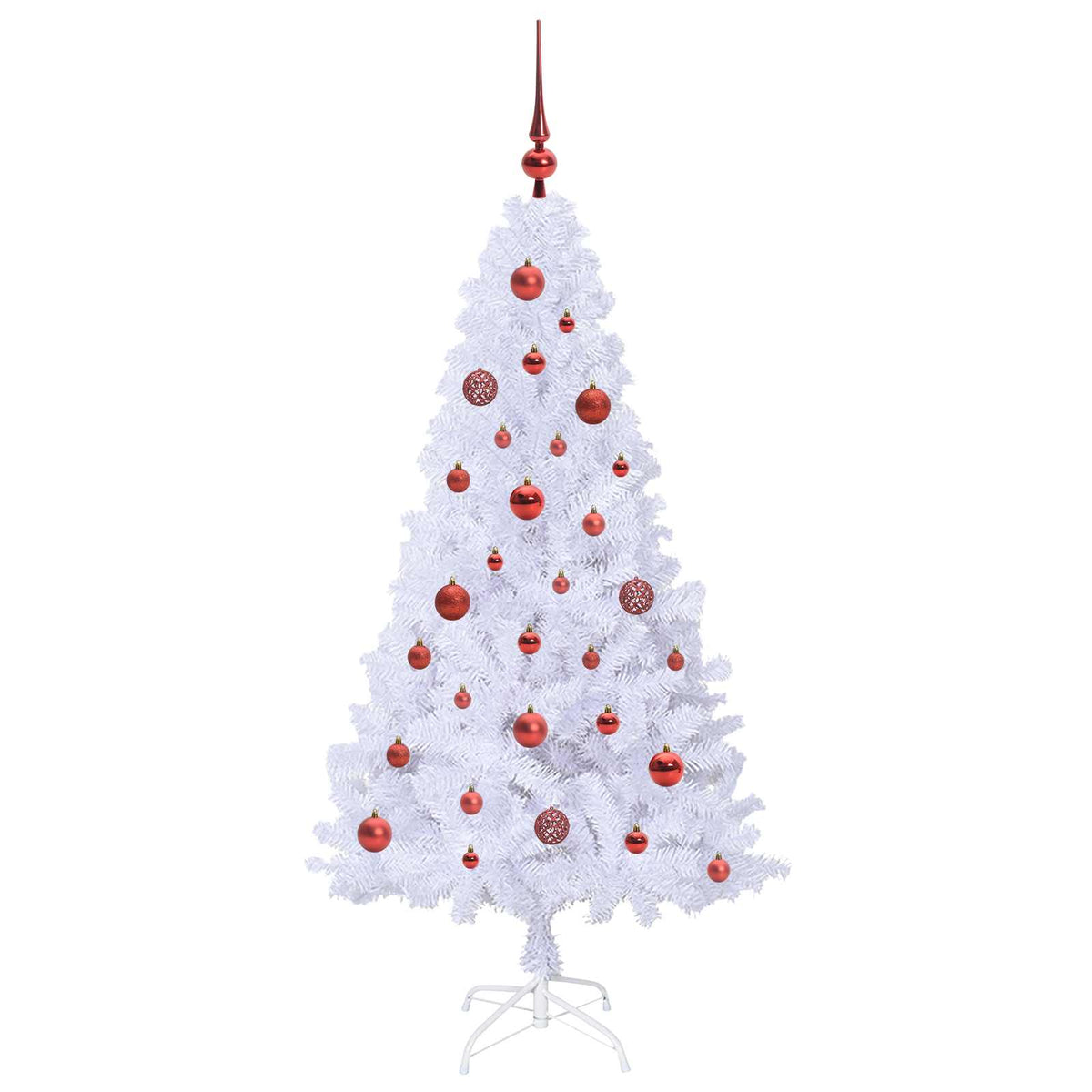 Artificial Christmas Tree White 150 cm PVC and Steel