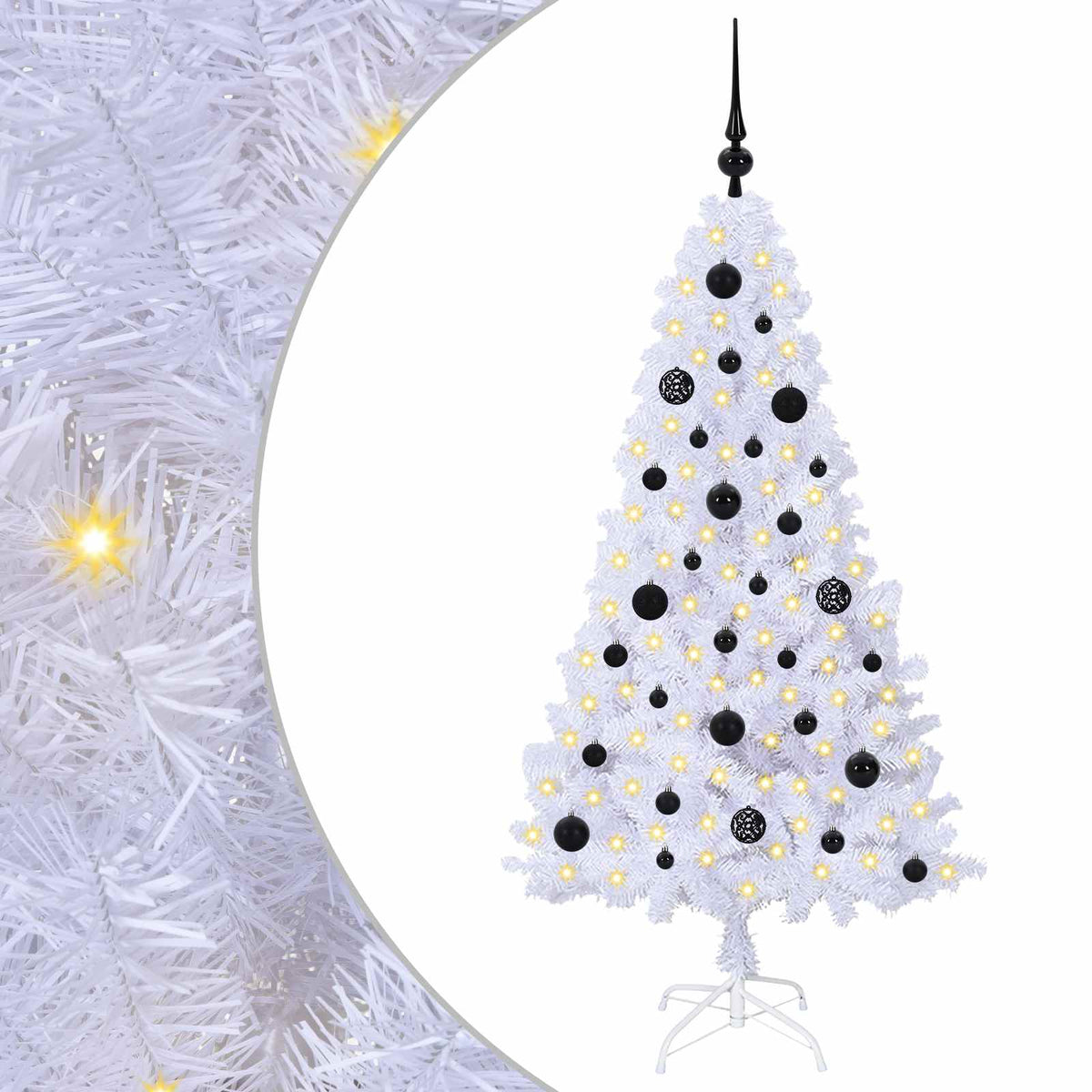 Artificial Christmas Tree White 150 cm PVC and Steel