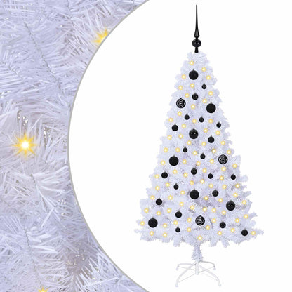 Artificial Christmas Tree White 150 cm PVC and Steel