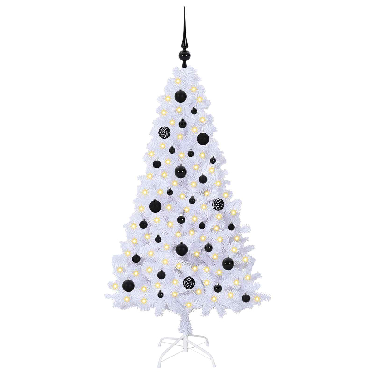 Artificial Christmas Tree White 150 cm PVC and Steel