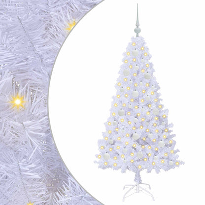 Artificial Christmas Tree White 150 cm PVC and Steel