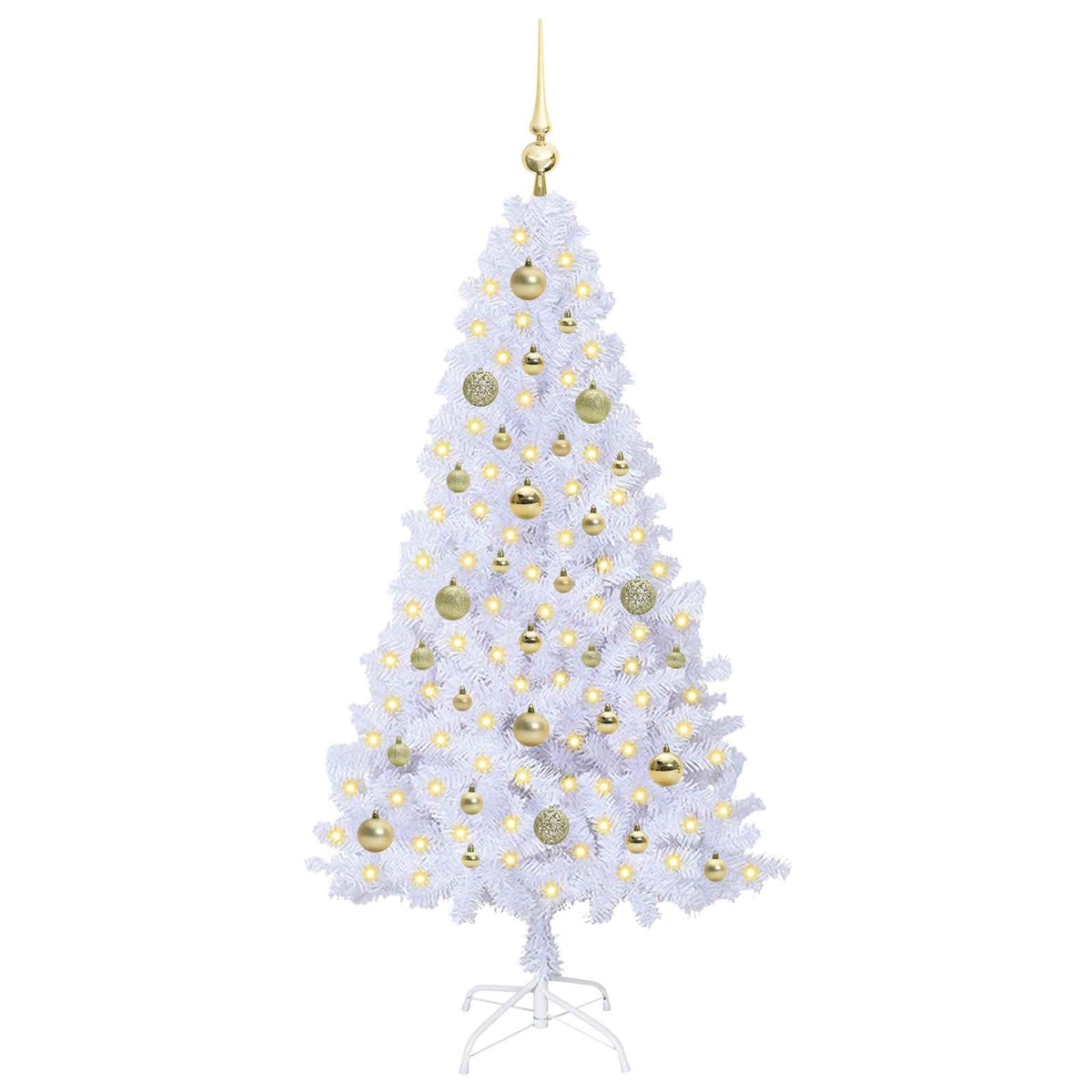 Artificial Christmas Tree White 150 cm PVC and Steel