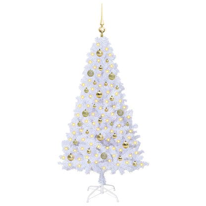 Artificial Christmas Tree White 150 cm PVC and Steel
