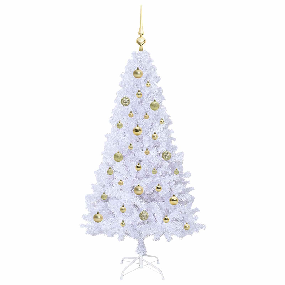 Artificial Christmas Tree White 150 cm PVC and Steel