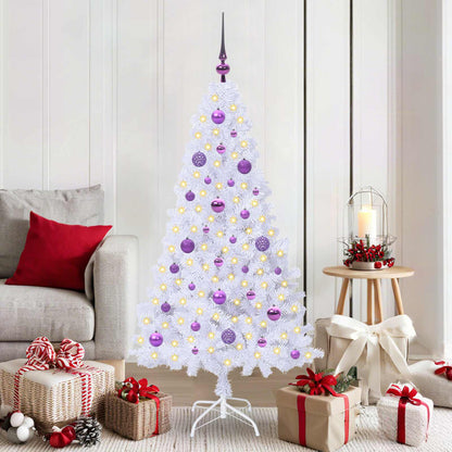 Artificial Christmas Tree White 150 cm PVC and Steel