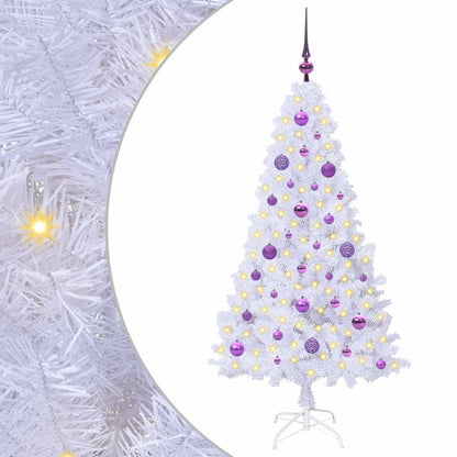 Artificial Christmas Tree White 150 cm PVC and Steel