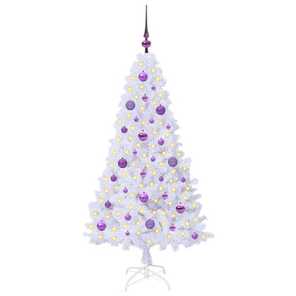 Artificial Christmas Tree White 150 cm PVC and Steel