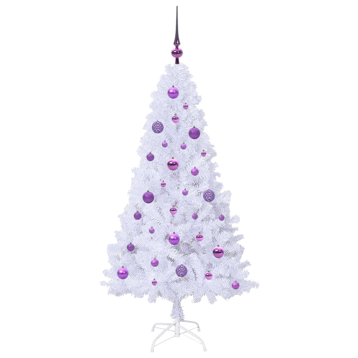 Artificial Christmas Tree White 150 cm PVC and Steel