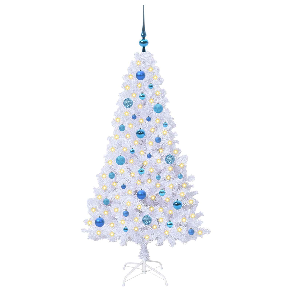 Artificial Christmas Tree White 150 cm PVC and Steel