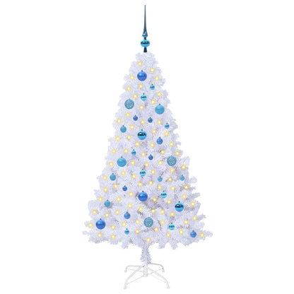 Artificial Christmas Tree White 150 cm PVC and Steel