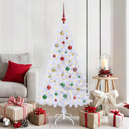 Artificial Christmas Tree White 150 cm PVC and Steel
