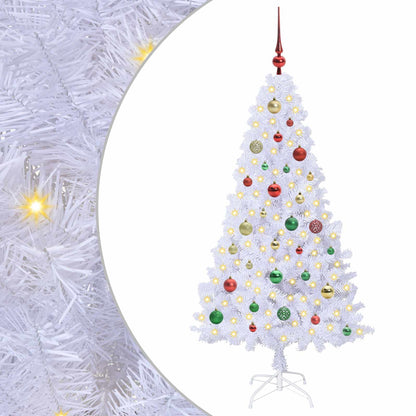 Artificial Christmas Tree White 150 cm PVC and Steel