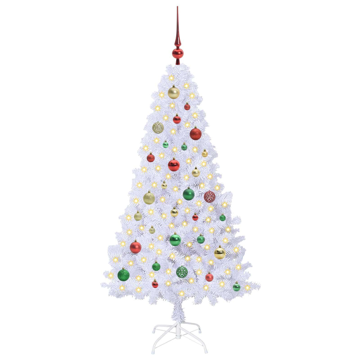 Artificial Christmas Tree White 150 cm PVC and Steel