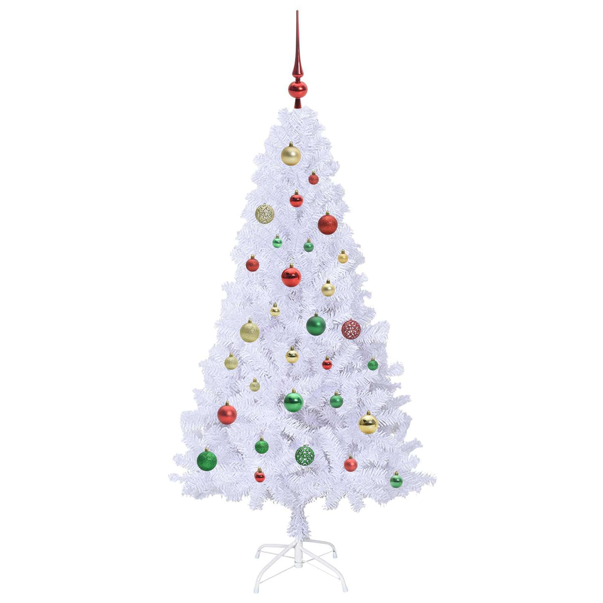 Artificial Christmas Tree White 150 cm PVC and Steel