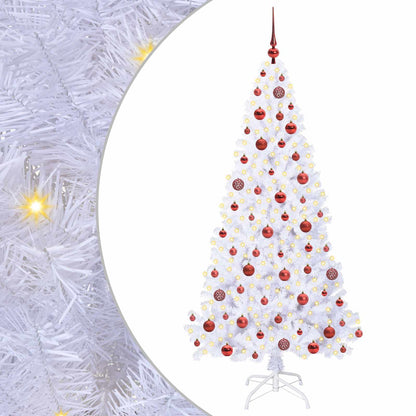 Artificial Christmas Tree with Stand White 180 cm PVC and Steel