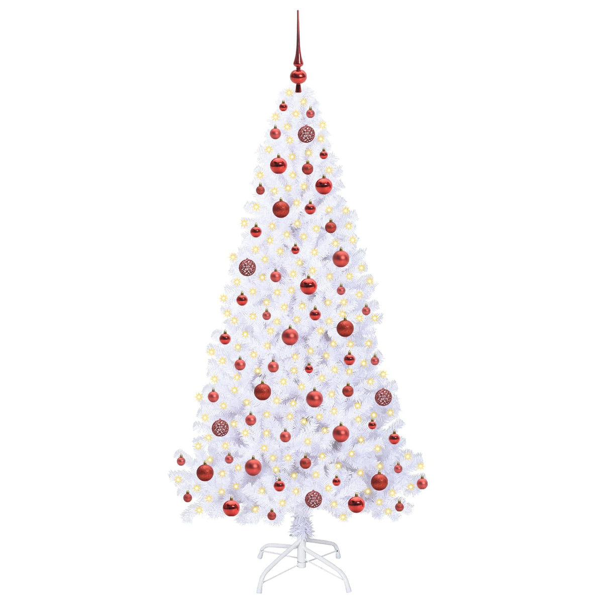Artificial Christmas Tree with Stand White 180 cm PVC and Steel