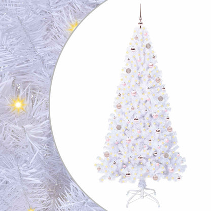 Artificial Christmas Tree with Stand White 210 cm PVC and Steel