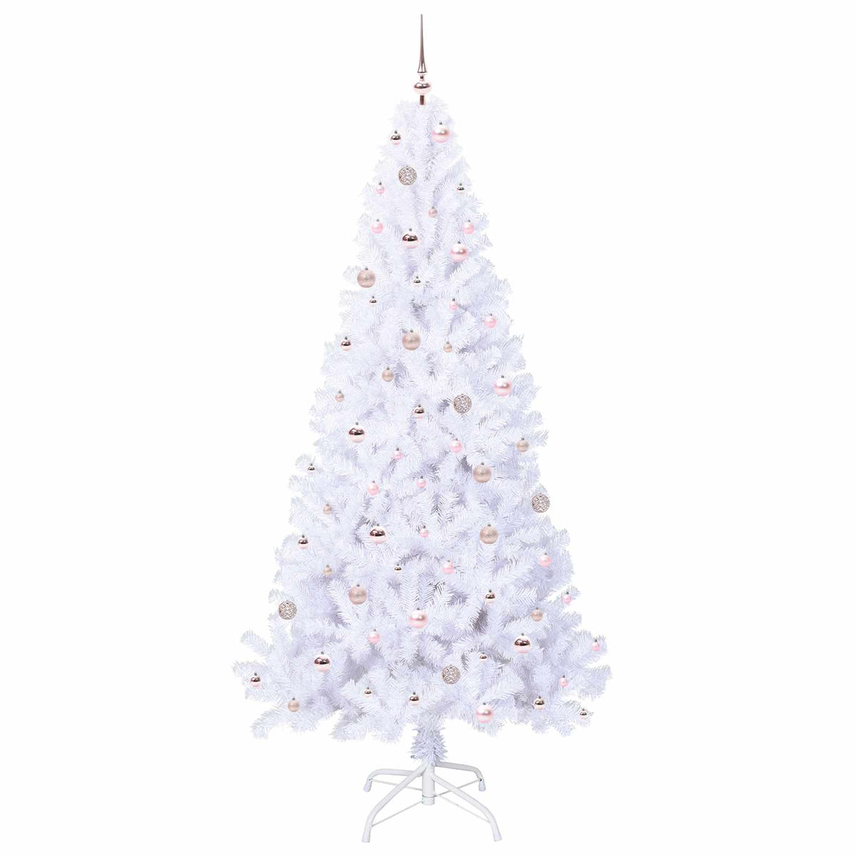 Artificial Christmas Tree with Stand White 240 cm PVC and Steel