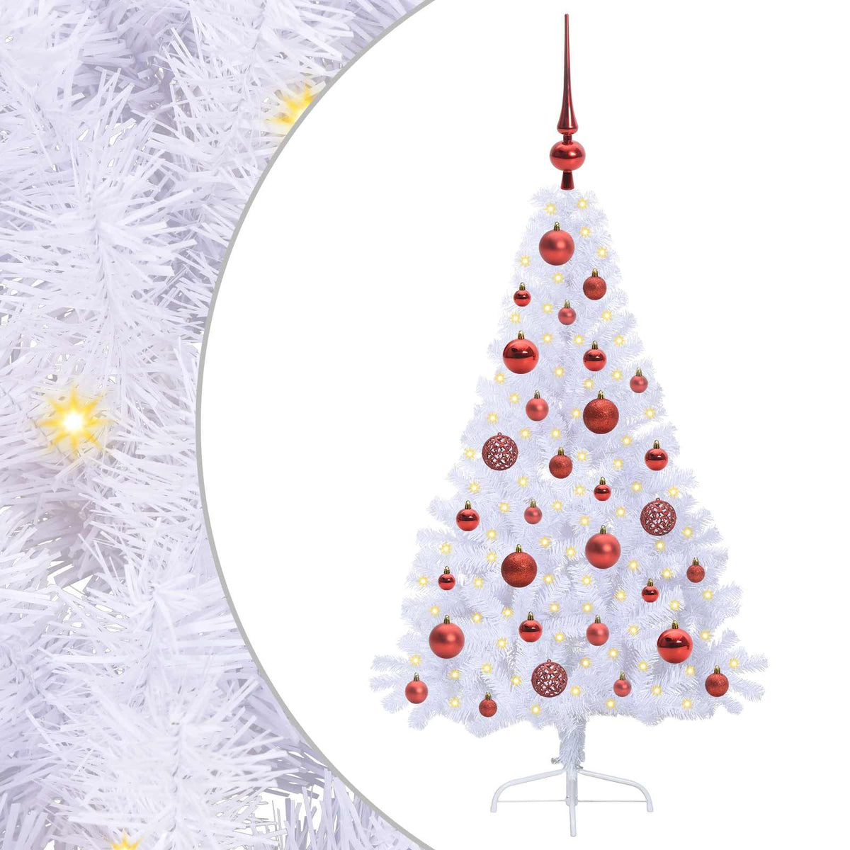 Artificial Christmas Tree with Stand White 120 cm PVC and Steel