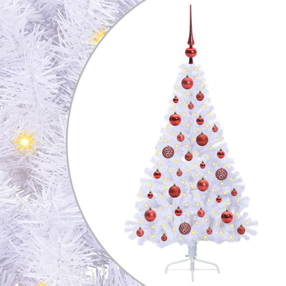 Artificial Christmas Tree with Stand White 120 cm PVC and Steel
