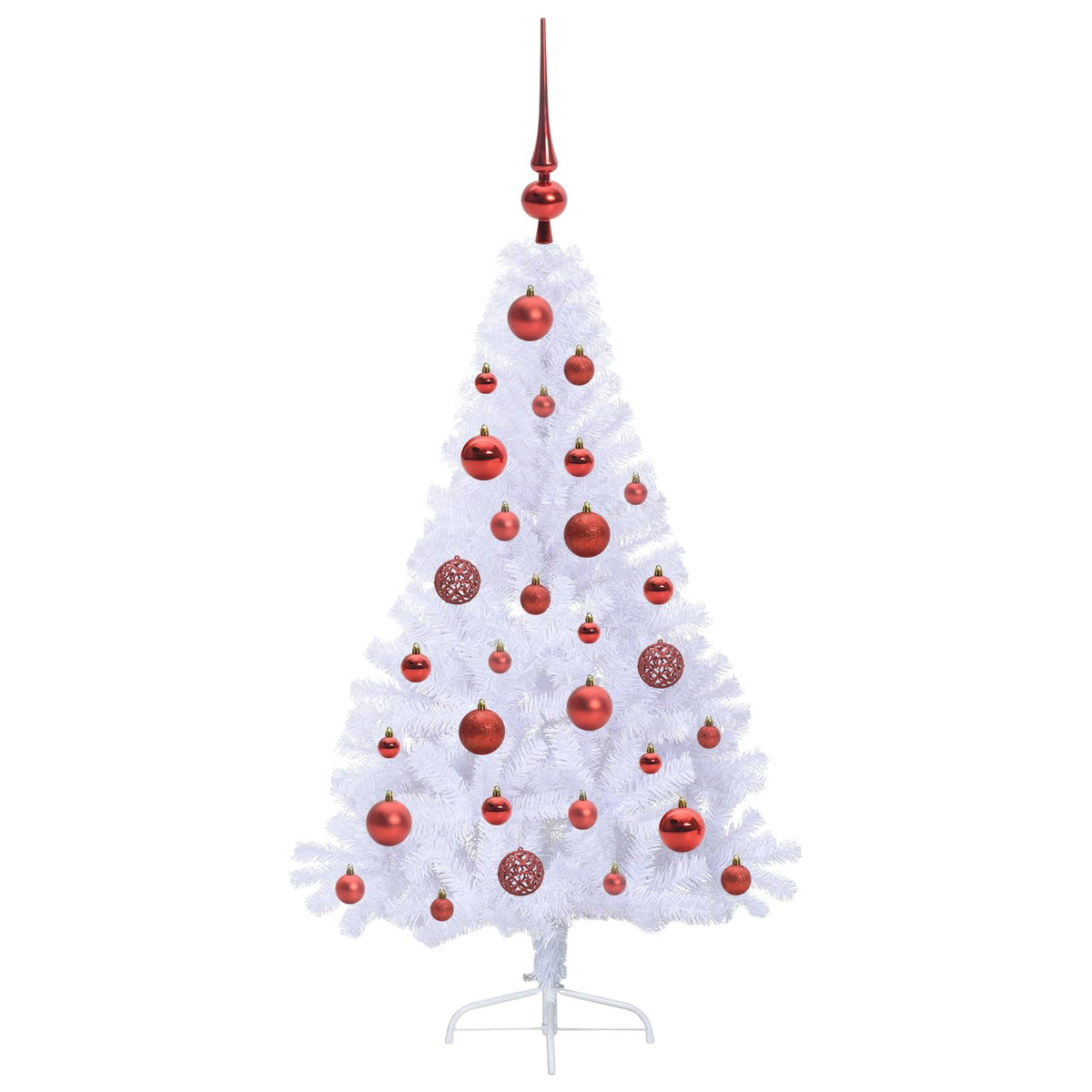 Artificial Christmas Tree with Stand White 120 cm PVC and Steel