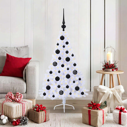 Artificial Christmas Tree with Stand White 120 cm PVC and Steel