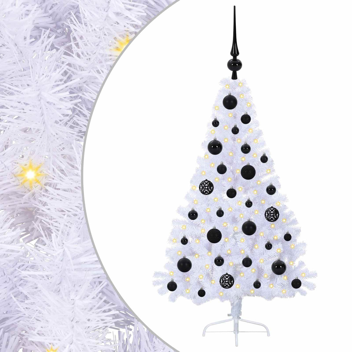 Artificial Christmas Tree with Stand White 120 cm PVC and Steel