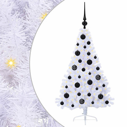 Artificial Christmas Tree with Stand White 120 cm PVC and Steel