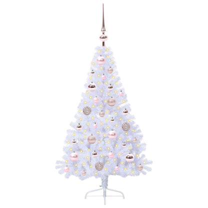 Artificial Christmas Tree with Stand White 120 cm PVC and Steel