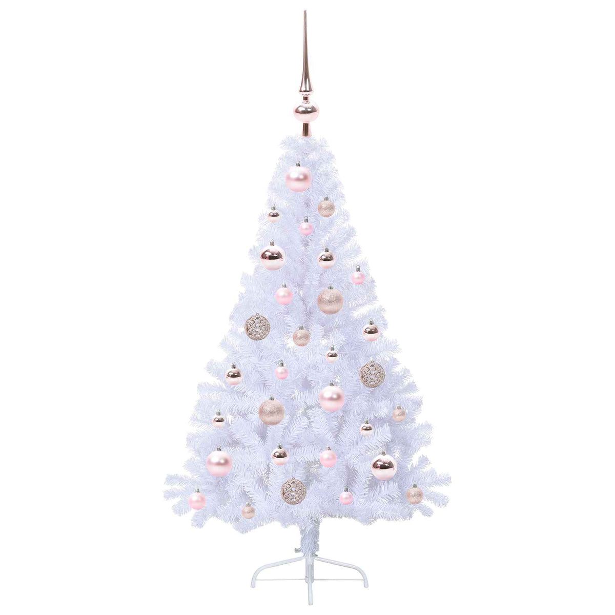 Artificial Christmas Tree with Stand White 120 cm PVC and Steel