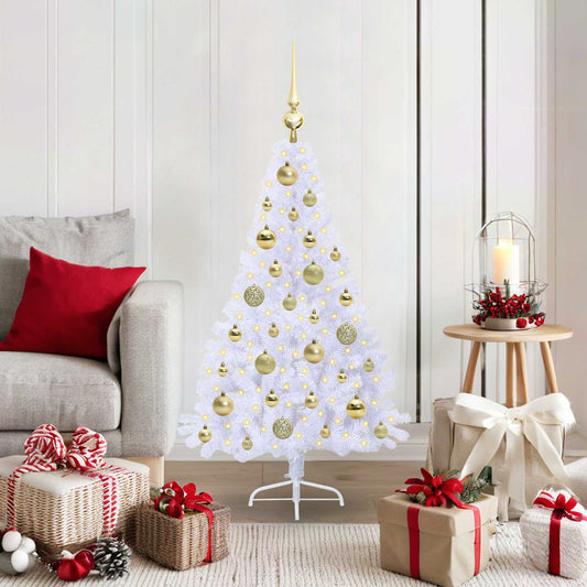Artificial Christmas Tree with Stand White 120 cm PVC and Steel
