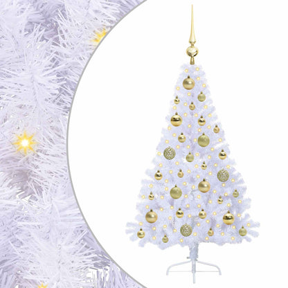 Artificial Christmas Tree with Stand White 120 cm PVC and Steel