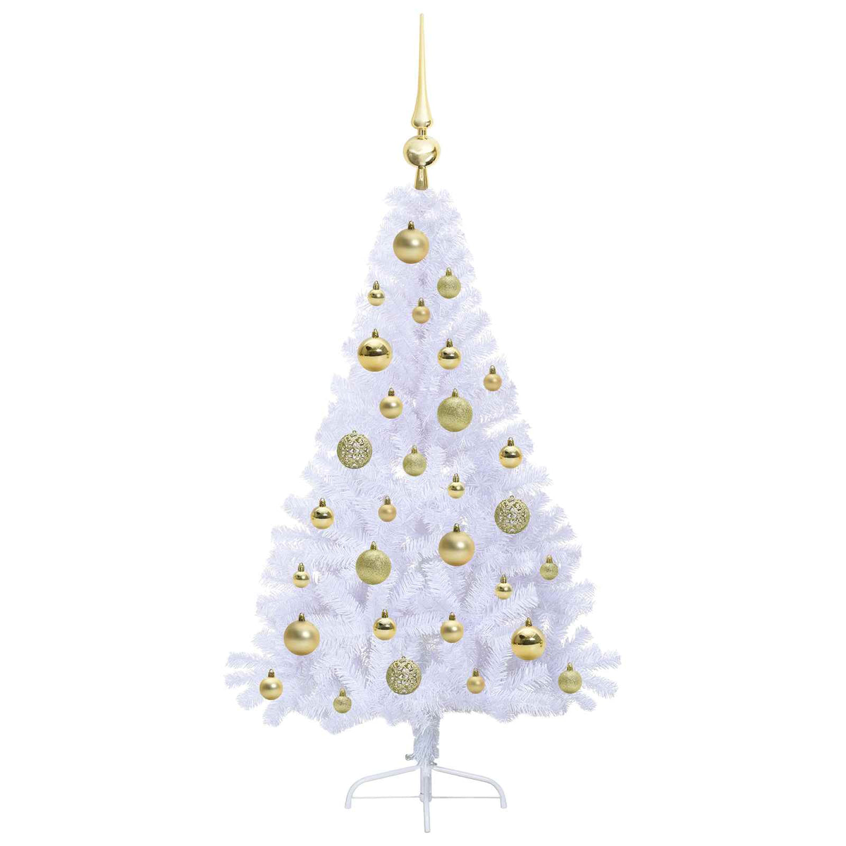 Artificial Christmas Tree with Stand White 120 cm PVC and Steel